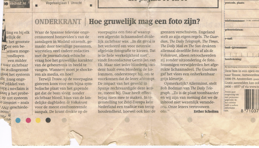 Trouw: 'Hoe gruwelijk mag ene foto zijn?'