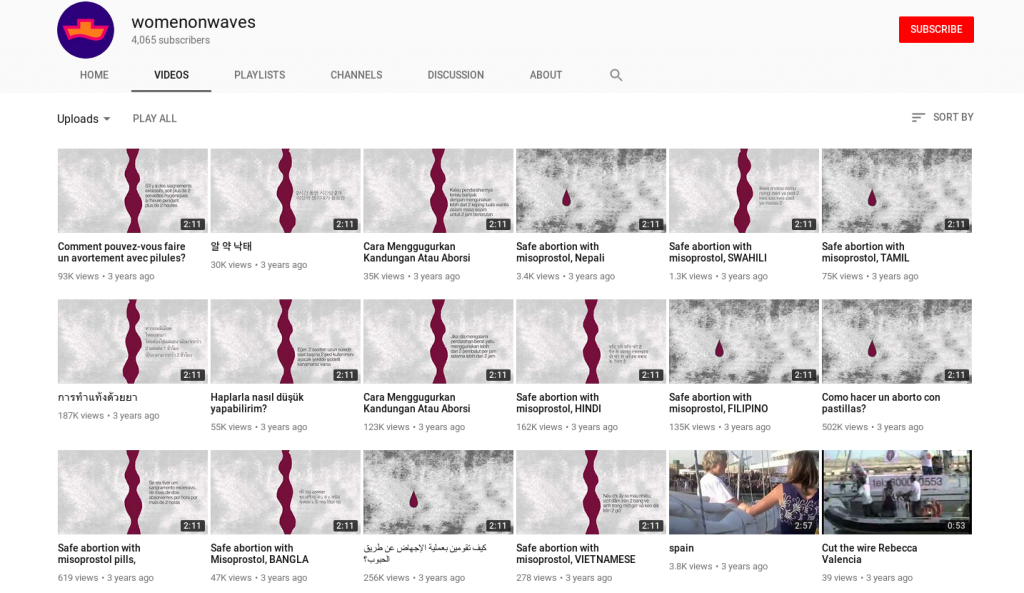 Screenshot: Women on Waves on Youtube
