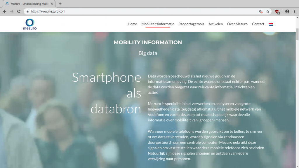 Screenshot van mezuro.com