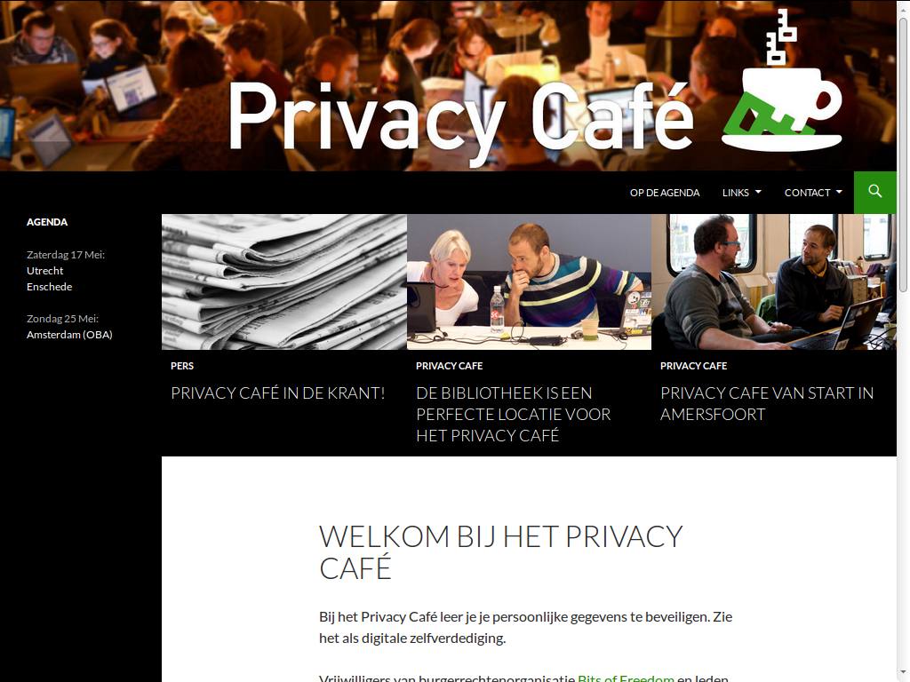 De Privacy Café website